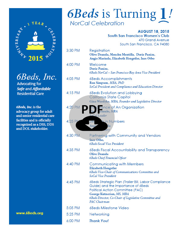20150818---NorCal---1-Year-Celebration---Program